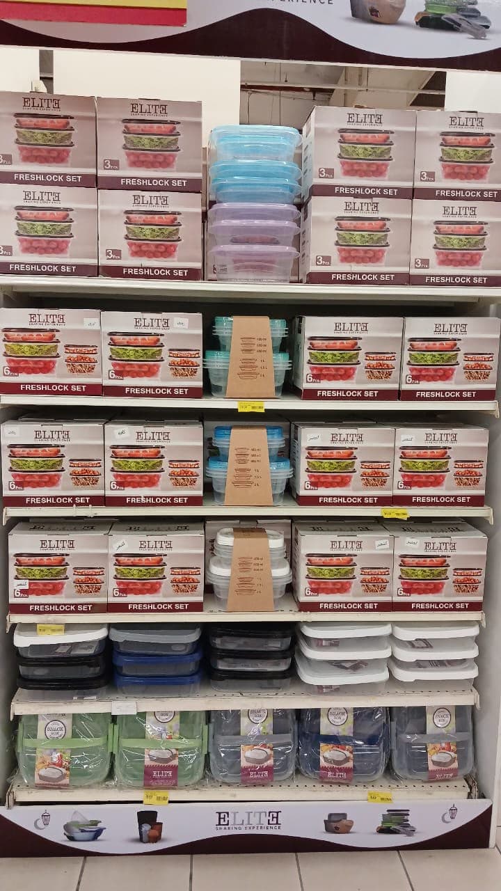 Elite Freshlock food storage sets stocked on store shelves